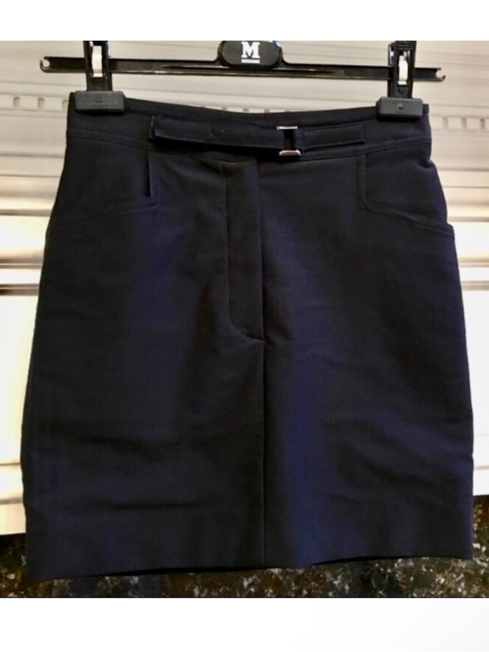 Bebe Black Belted Mini Skirt sz.2P